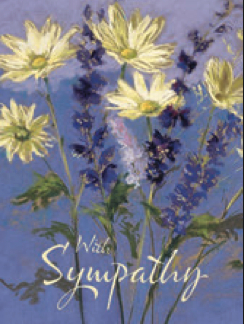 Greeting Card Daisy and Lavender Sympathy