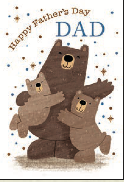 Greeting Card Bear Family Father's Day