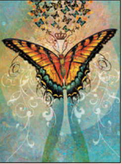 Greeting Card Butterfly Crown Birthday