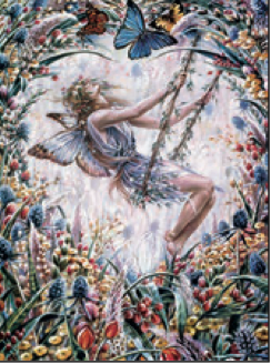 Greeting Card Fairy Swing Birthday