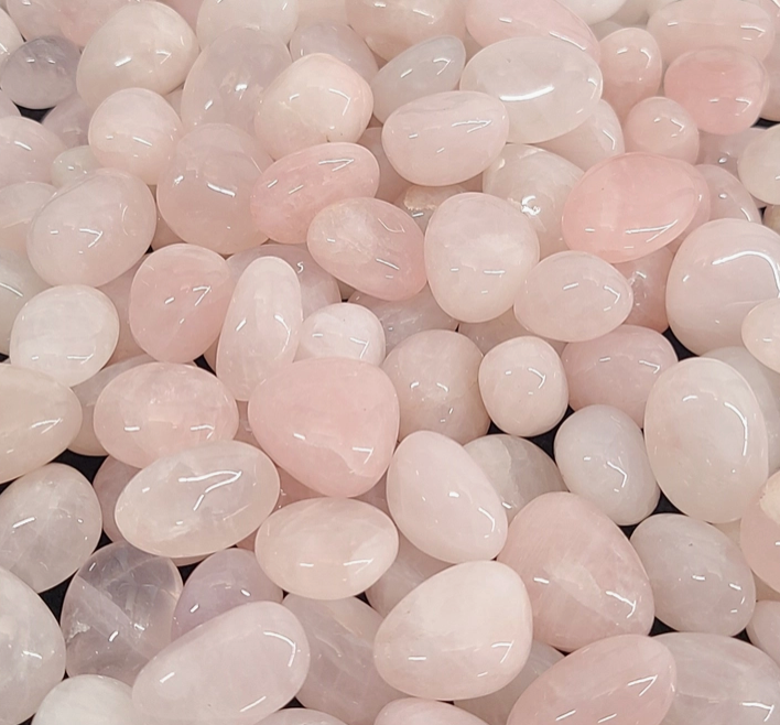 Close-up of pink pebbles with a soft focus