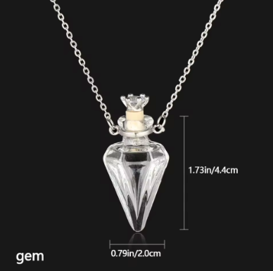 Pendant Glass Vial Bottle in Shapes