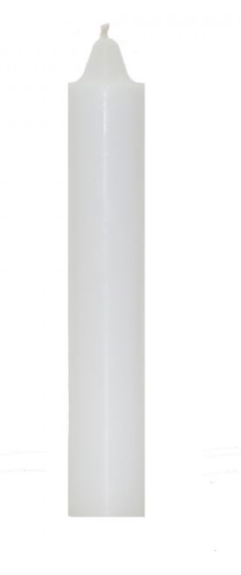 Candle 9 Inch Pillar White