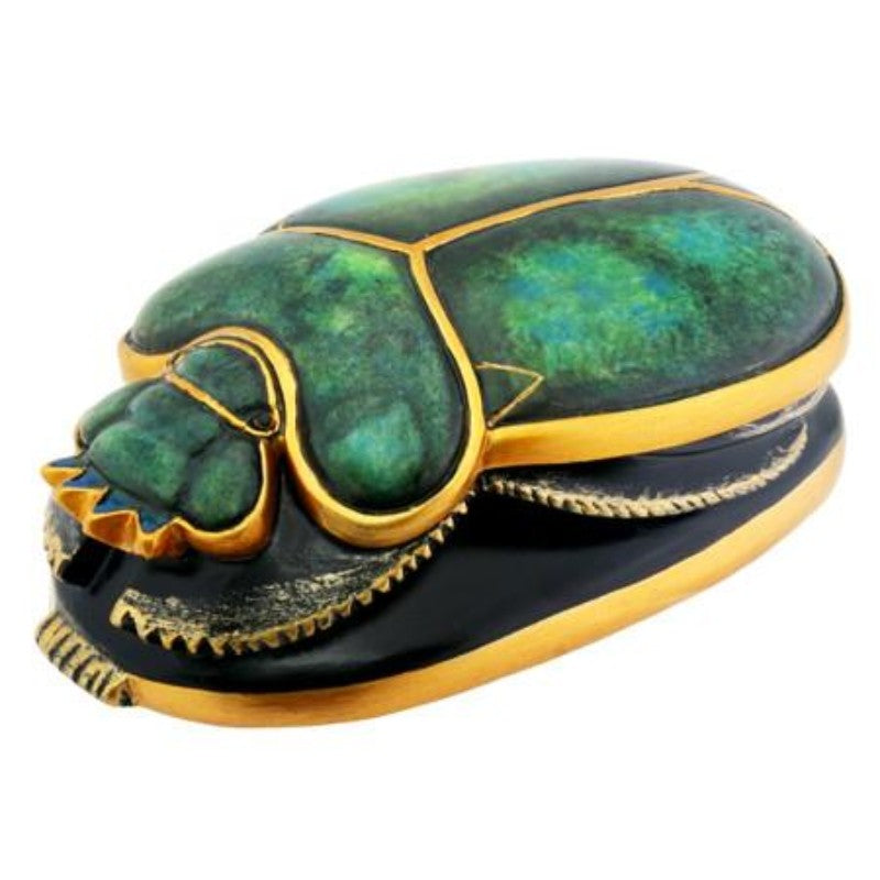 Statue Scarab Green Gold