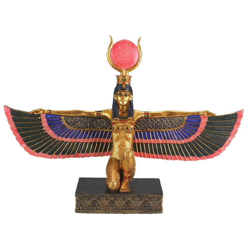 Isis open wings with vibrant colors