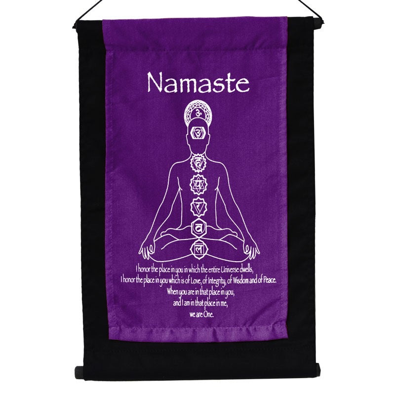 Purple namaste wall hanging