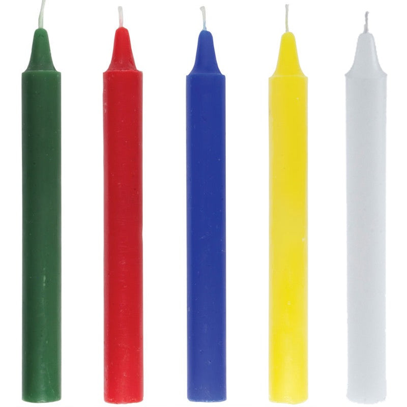 6 inch candles assorted colors