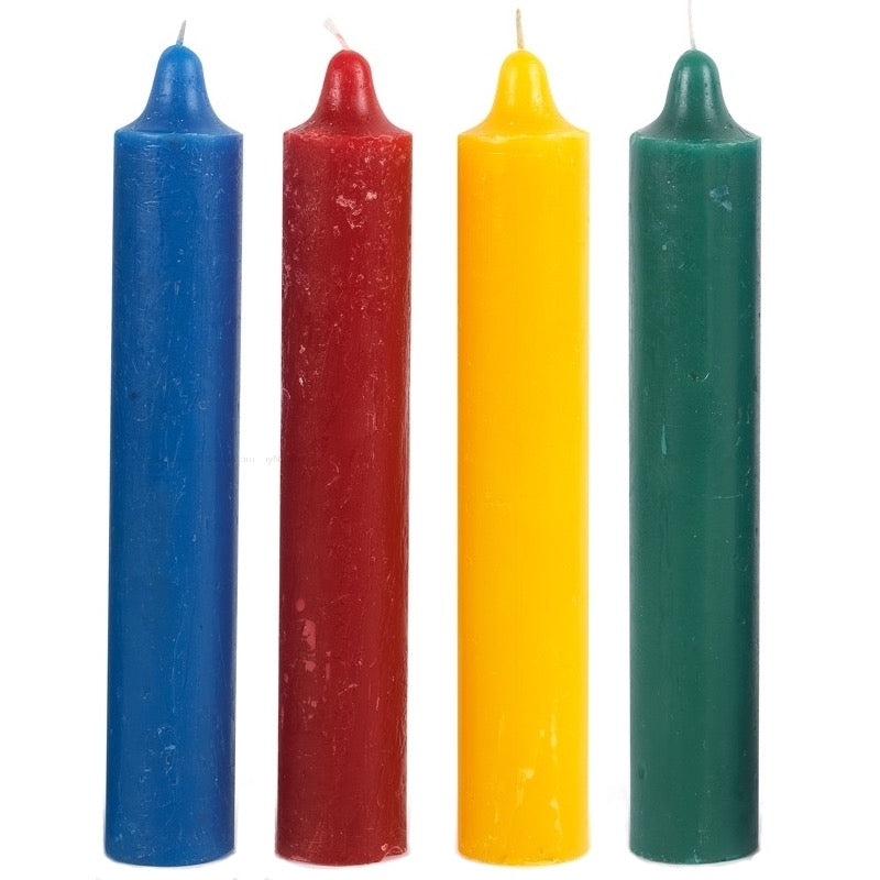 9 inch Candles assorted colors 1.5 inches wide