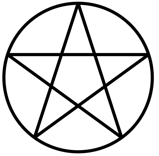 Pentacle Black on white