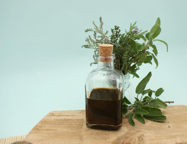 Tonic Bottle with herbs