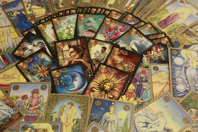 Tarot & Oracle Cards spread out