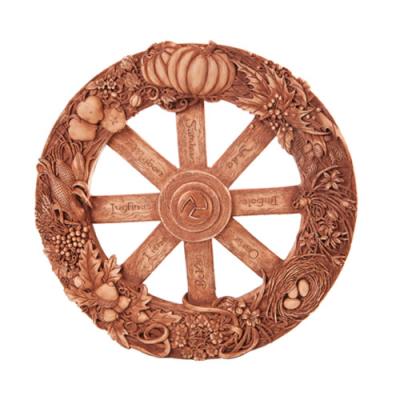 wheel of the year plaque, brown