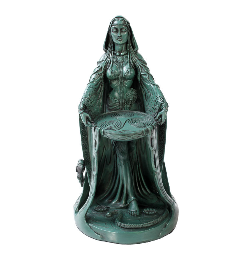 danu statue bronze-green