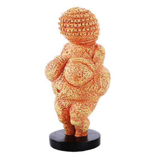 Venus of Willendorf painted tan & cream