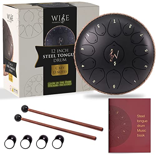 drum, mallets, book, and box