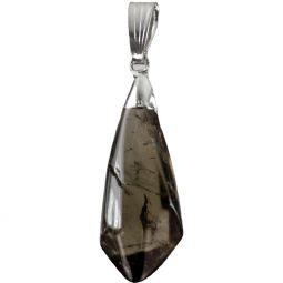 Smoky teardrop pendant on a white background