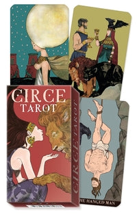 Girce Tarot card deck with illustrated cards and box.