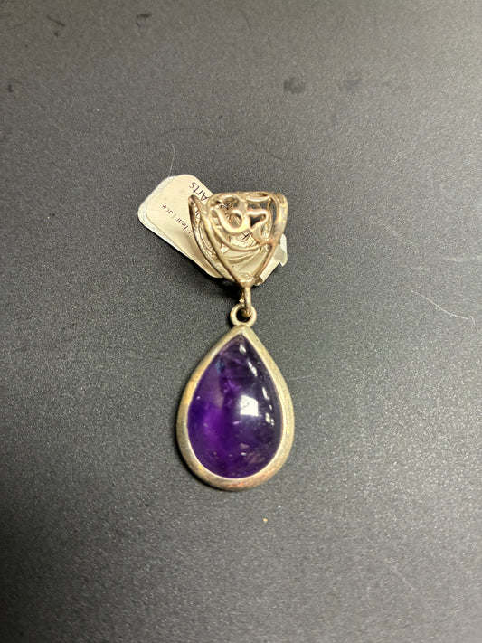 Pendant Amethyst Tear Lace
