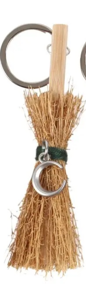 Key Chain Lucky Broomstick crescent