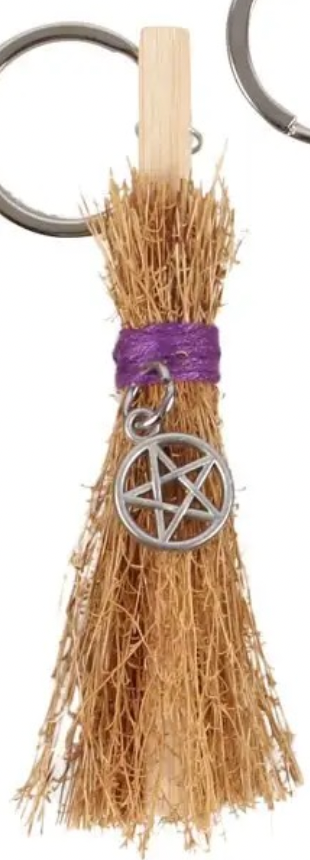 Key Chain Lucky Broomstick pentacle