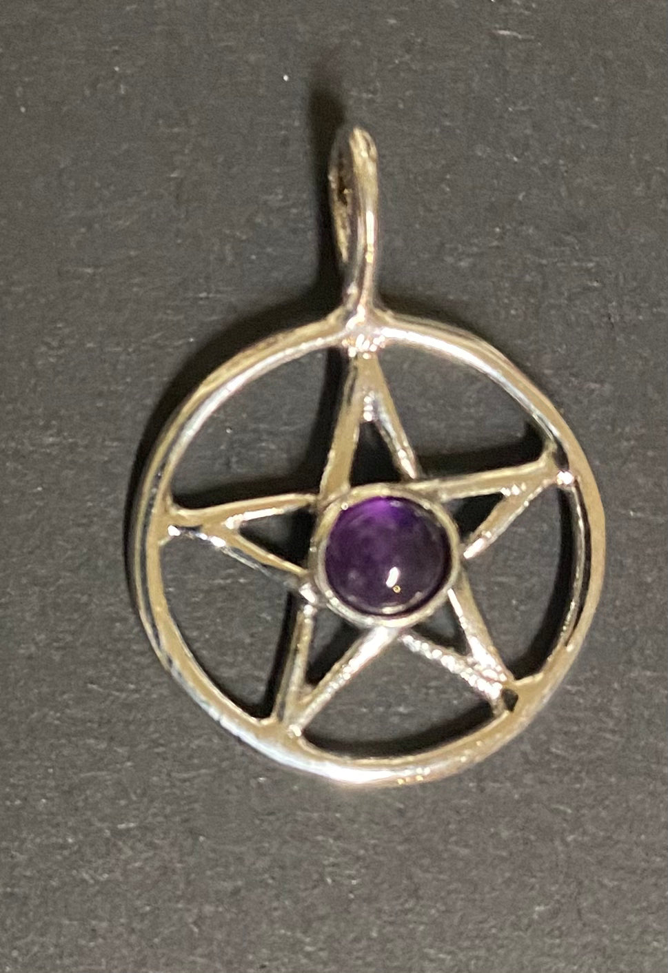 Pendant Pentacle with Stone Amethyst