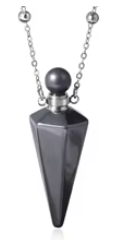 Necklace Pendulum Bottle Hematite Silver