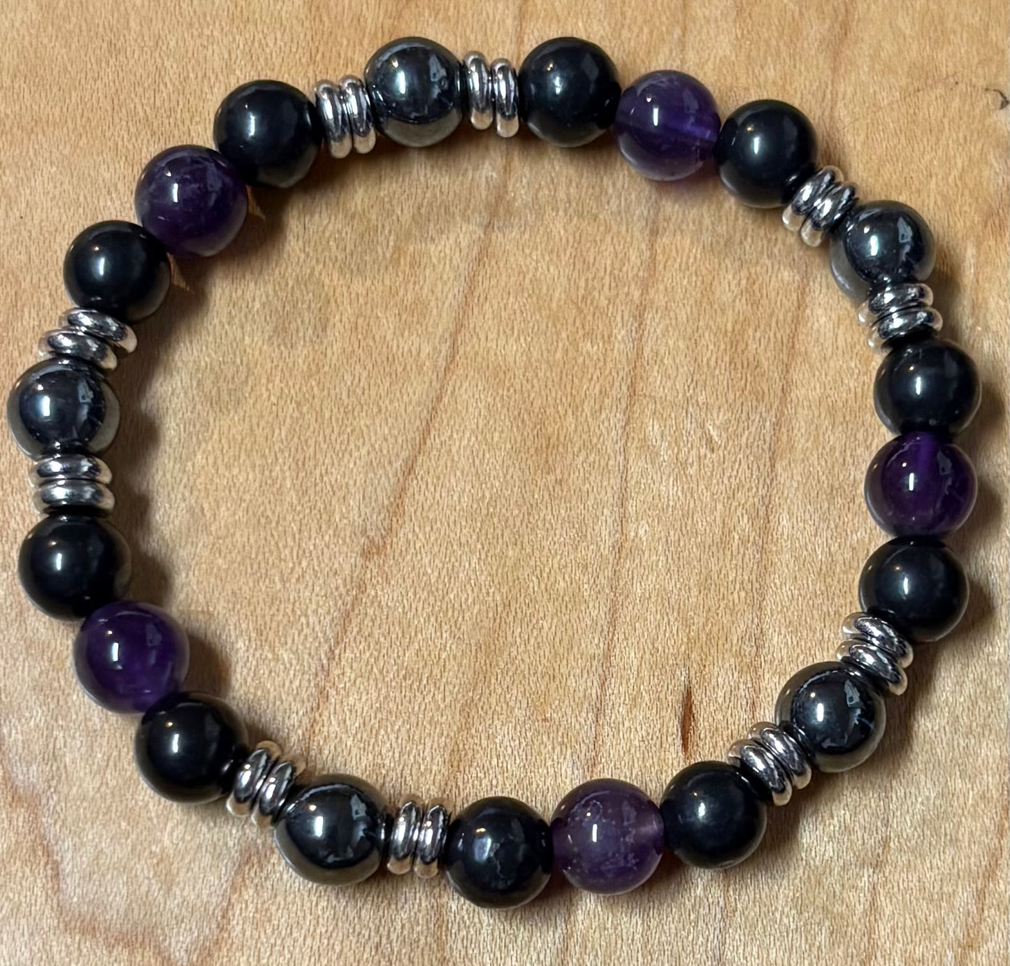 Bracelet Protection Shungite Amethyst Hematie