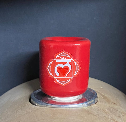 Candle Holder Chime Root Chakra red