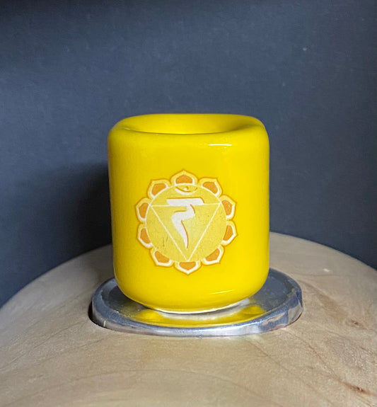 Candle Holder Chime Solar Plexus Chakra yellow