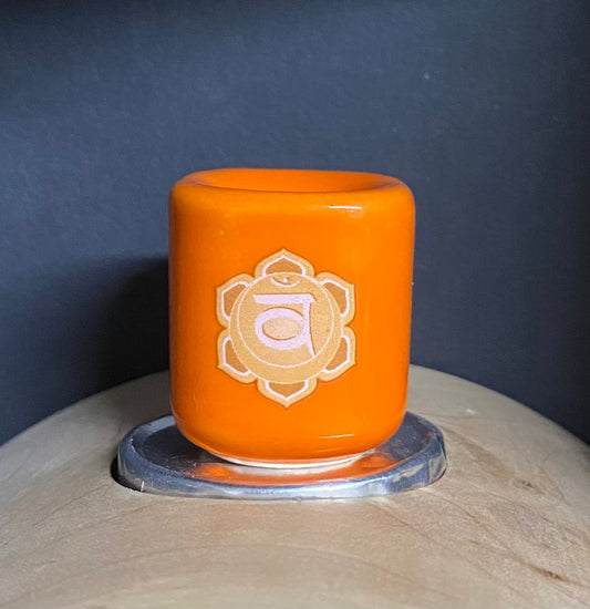 Candle Holder Chime Sacral Chakra orange