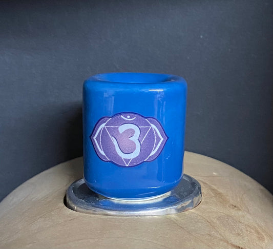 Candle Holder Chime Third Eye Chakra blue