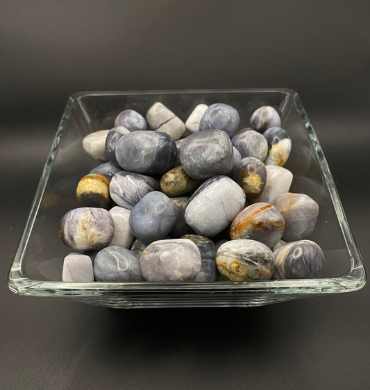 Chalcedony Blue Tumbled 2.75