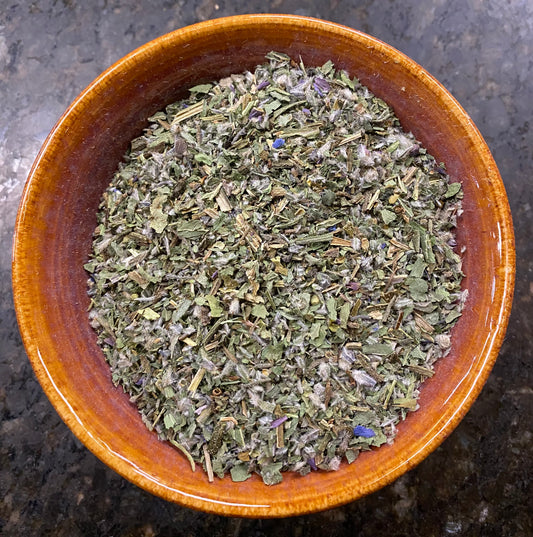 Borage Leaf and Flower Cut & Sifted green blue