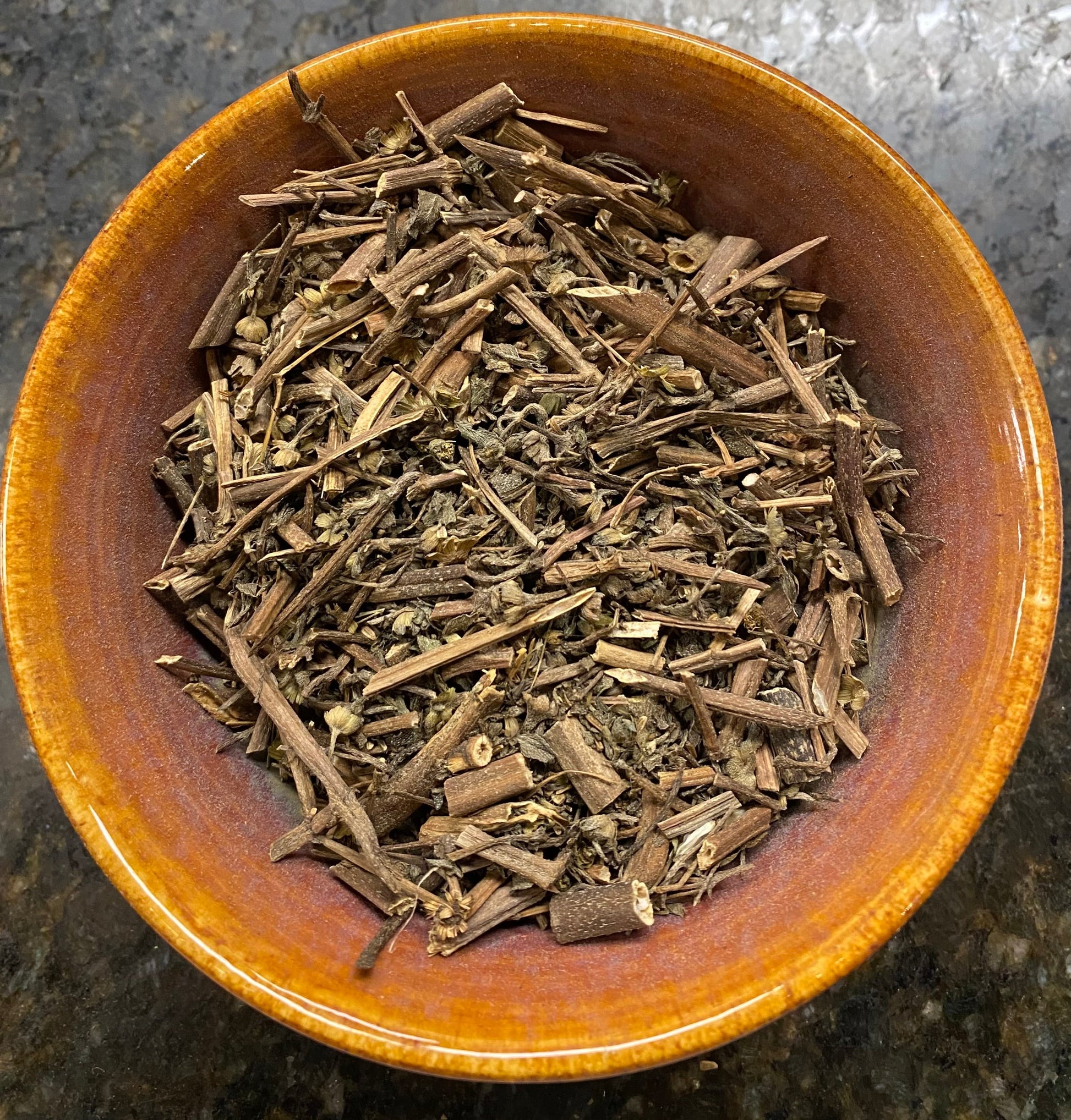 Eclipta (Han Lian Cao) Herb Cut & Sifted brown and green bits