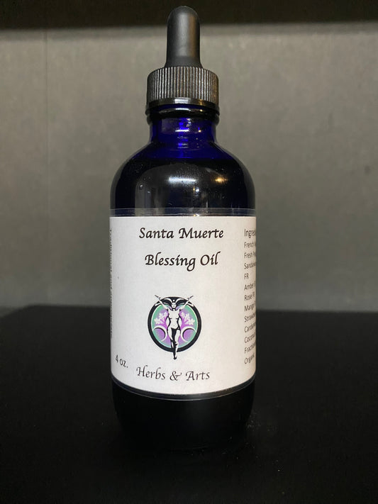 Santa Muerte Blessing House Blend Oil Bottle