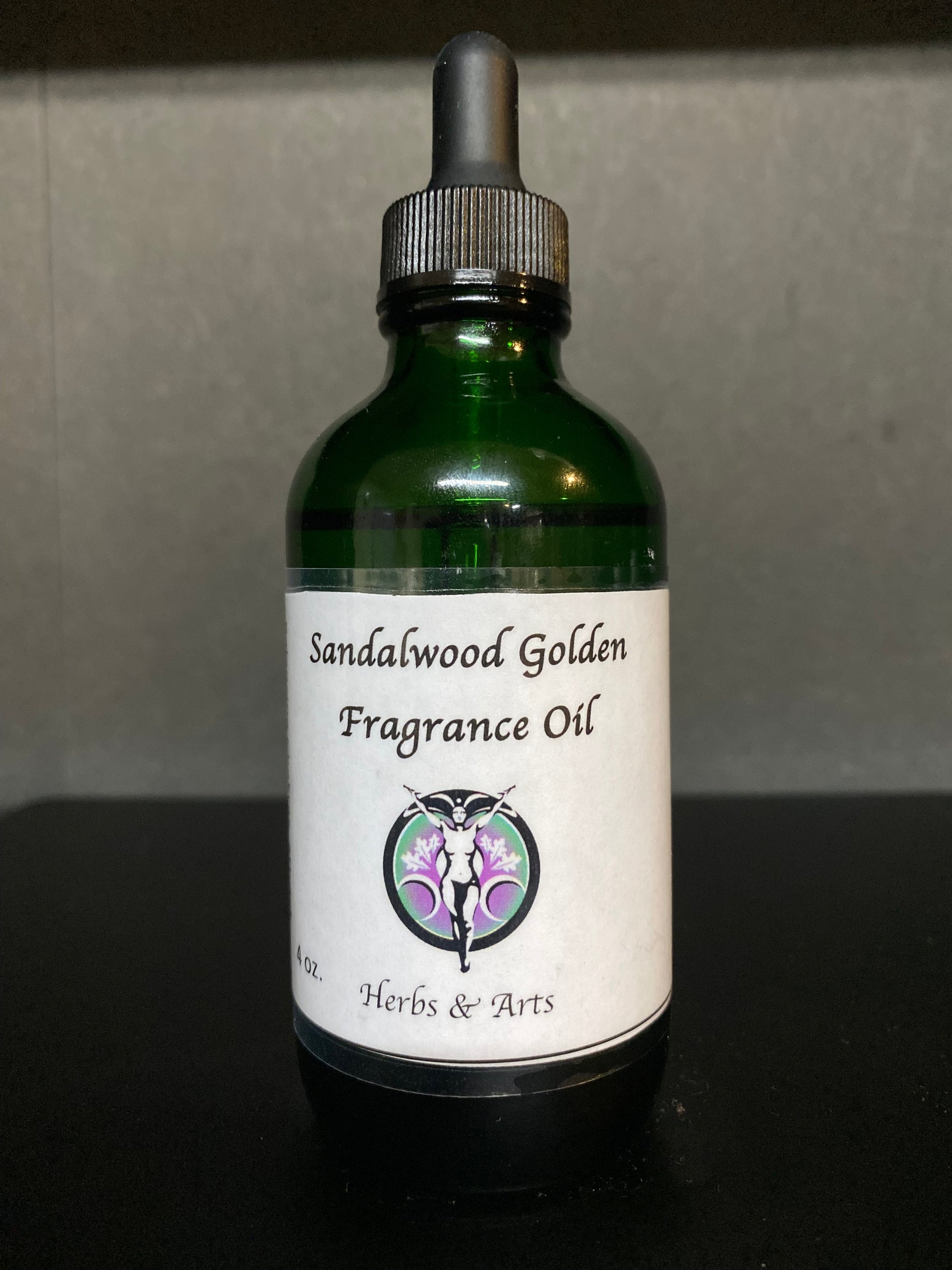 Sandalwood Golden Fragrance Oil Bottle