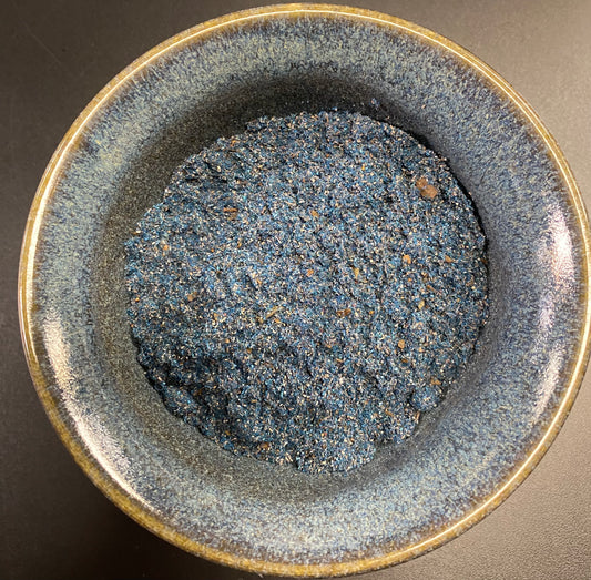 Spirit Incense blue powder with herbal bits in