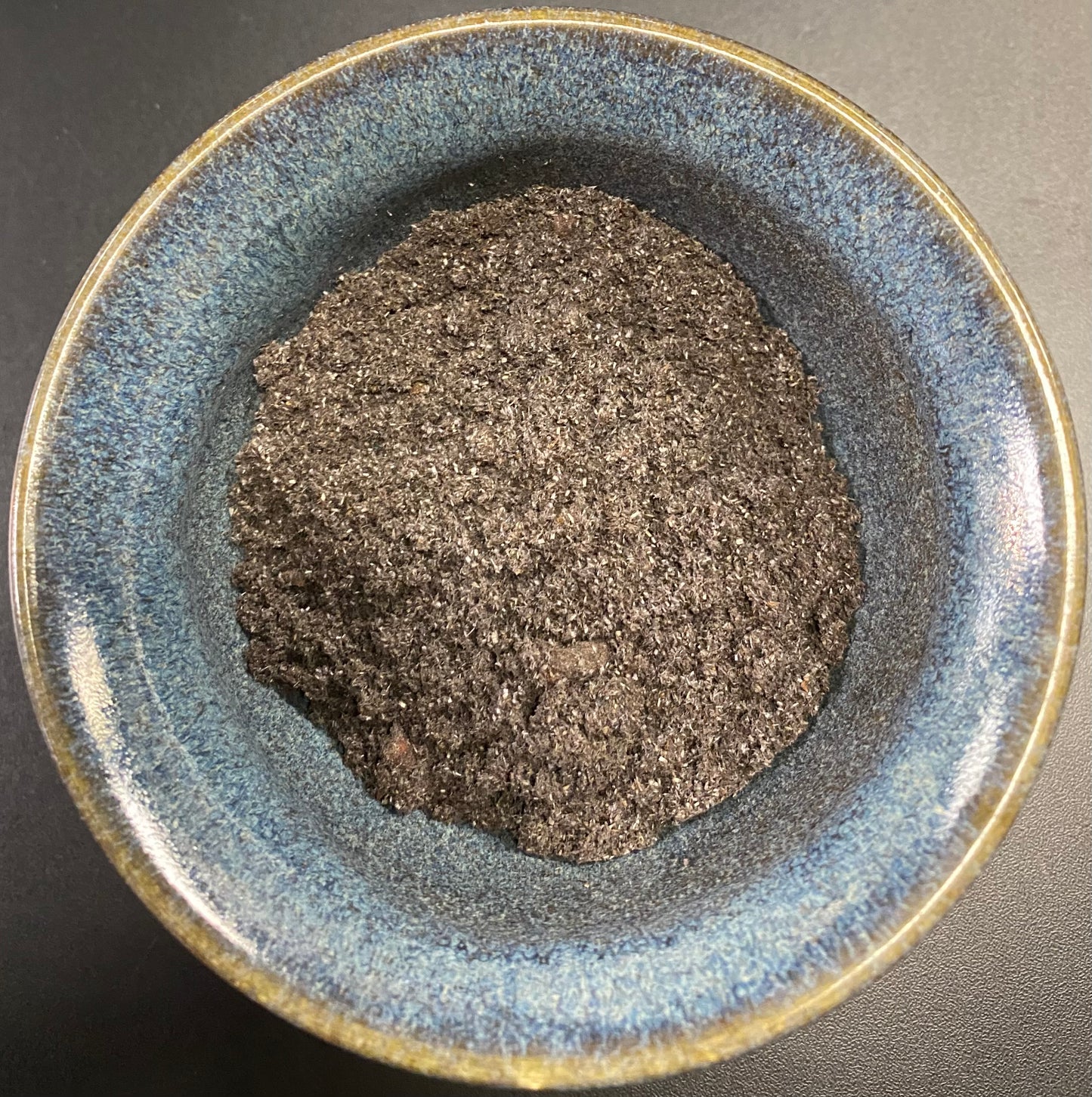 Dragons blood incense powder charcoal colored