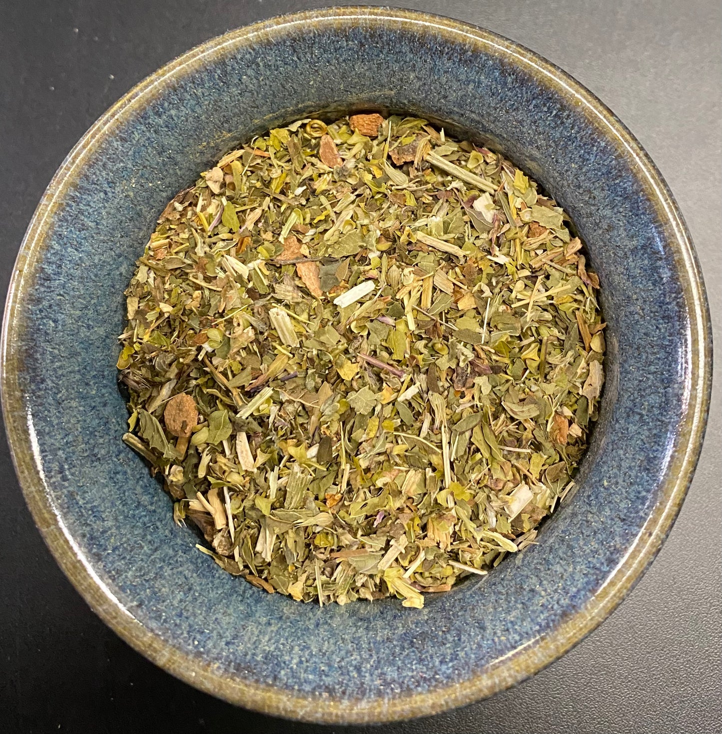 Headache Relief Tea green and brown bits herbal mixture