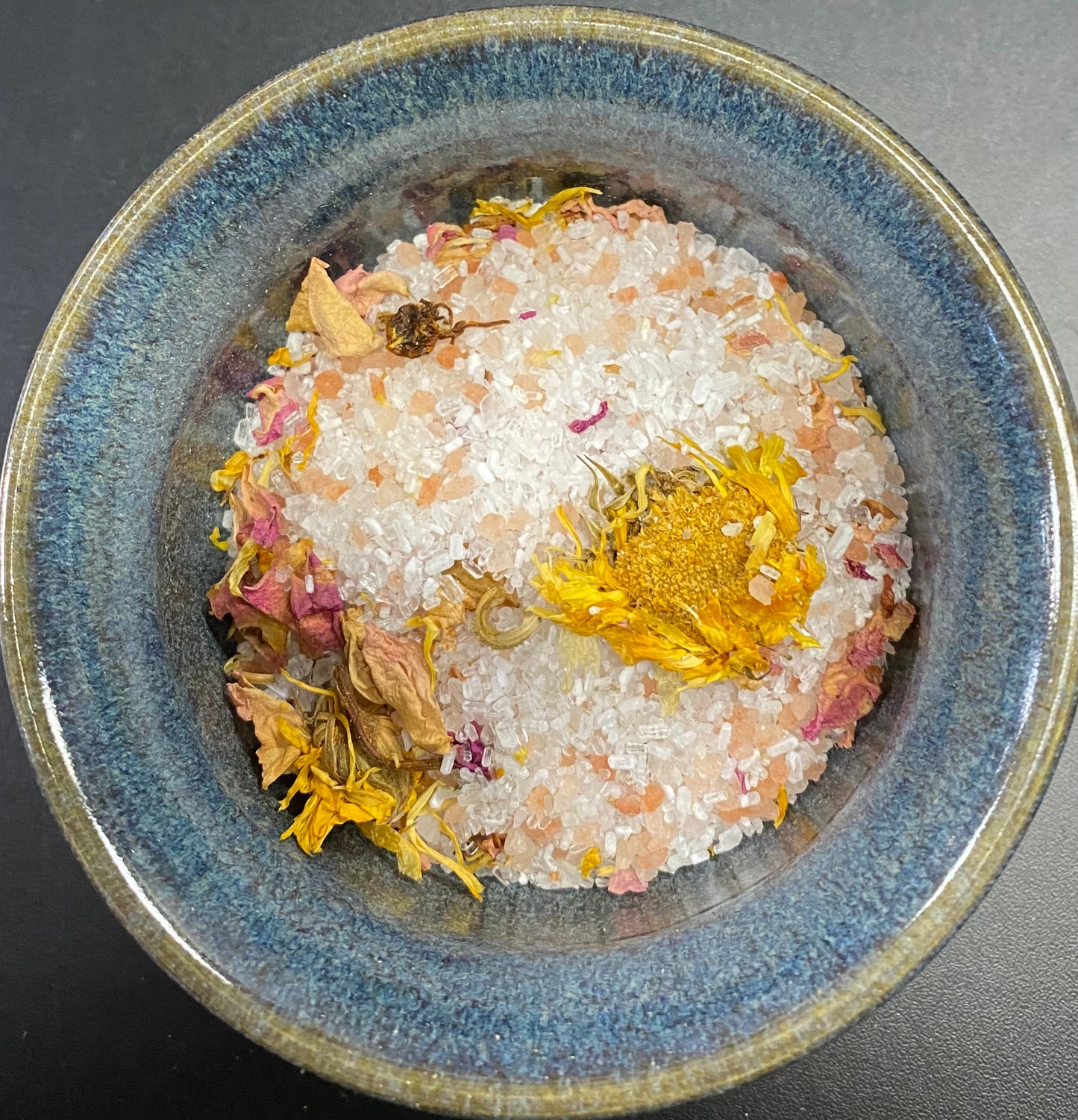 Acceptance and Self Love Bath Salt with orange and pink florals