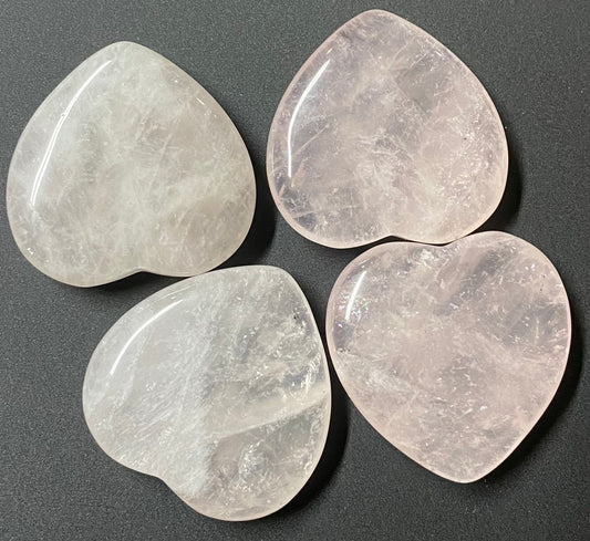 Rose Quartz Heart Flat 1.5 inch