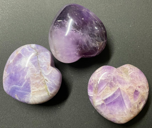 Amethyst Heart Puffy 1.5 inch