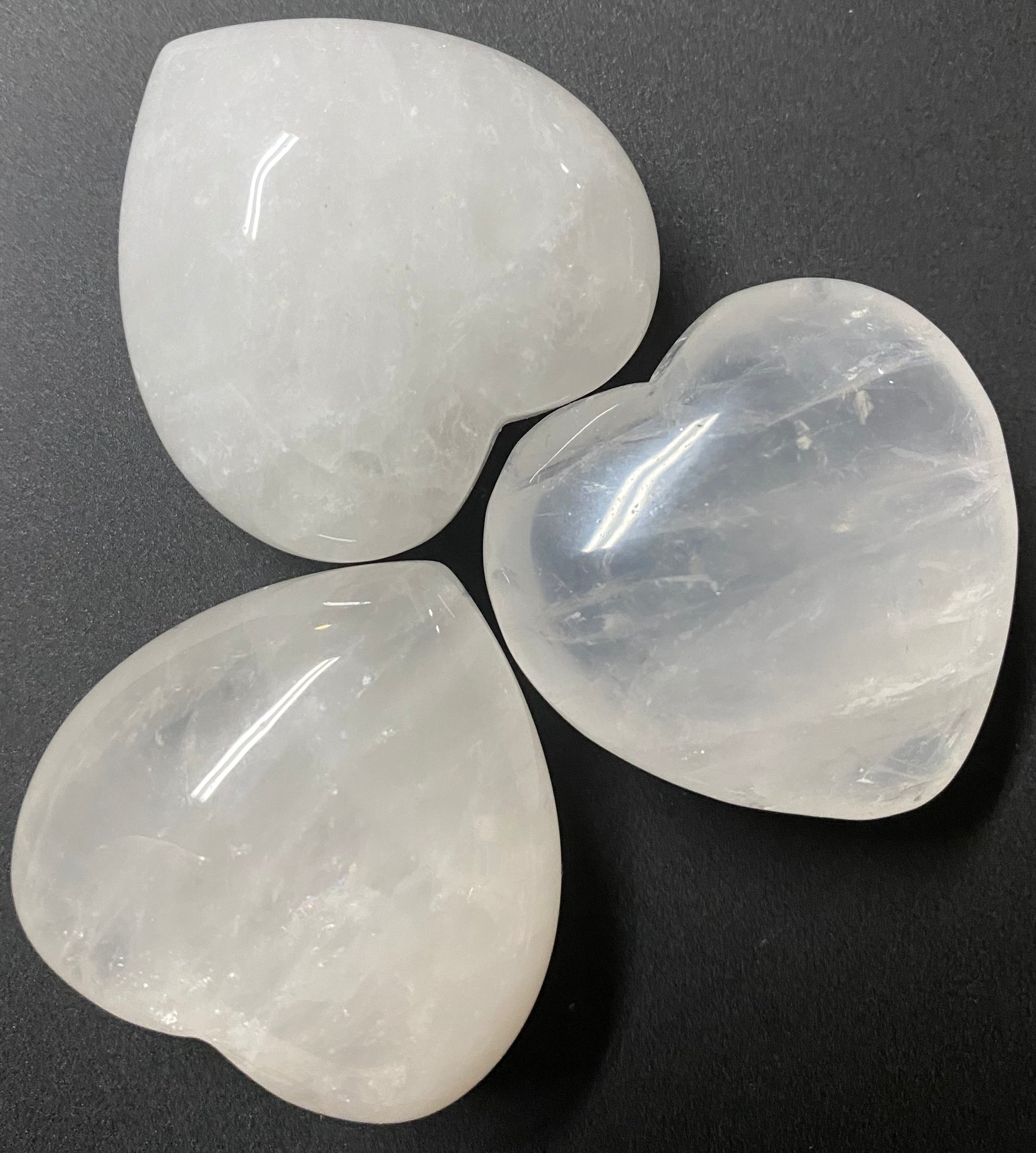 Quartz Clear Heart Puffy 1.5 inch