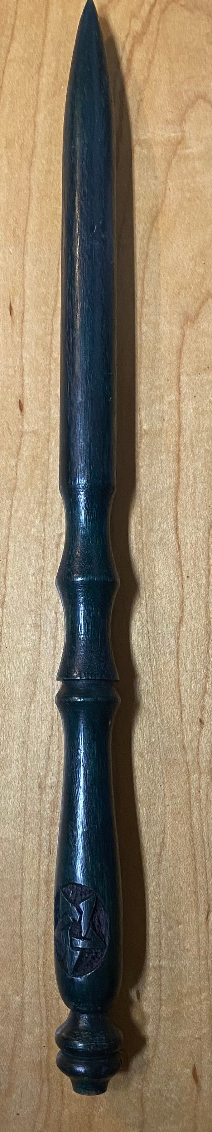 Wand Wooden Green Pentacle