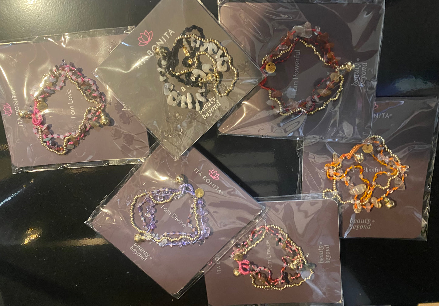 Bracelet Mantra Stone with Bells Assorted