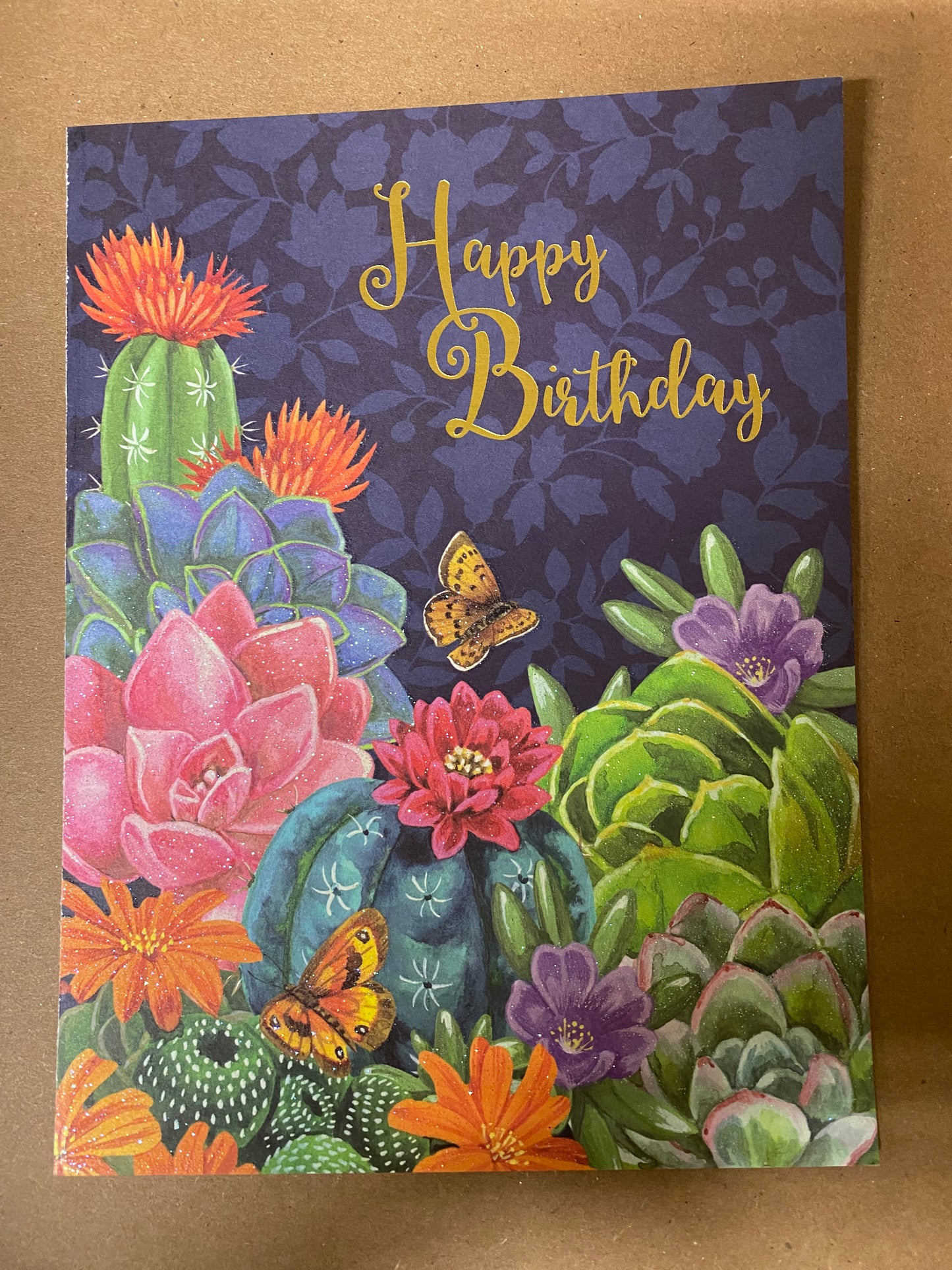 Greeting Card Happy Birthday Succulent