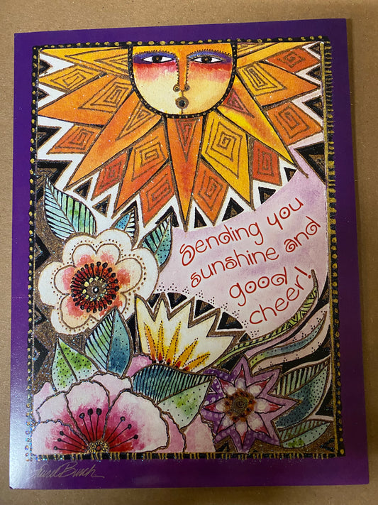 Greeting Card Sending Sun Floral