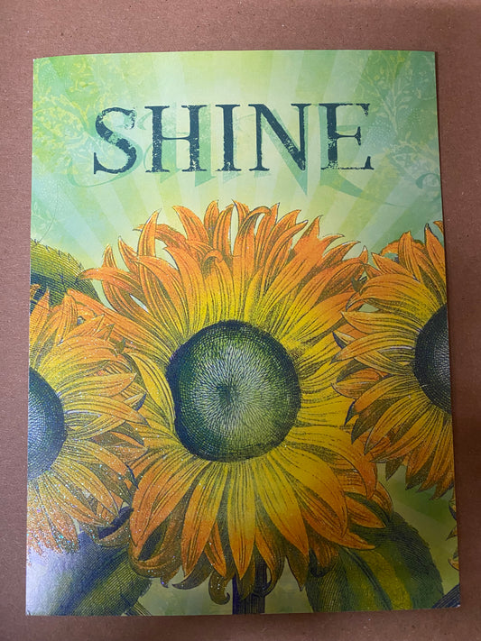 Greeting Card Shine Sunflower