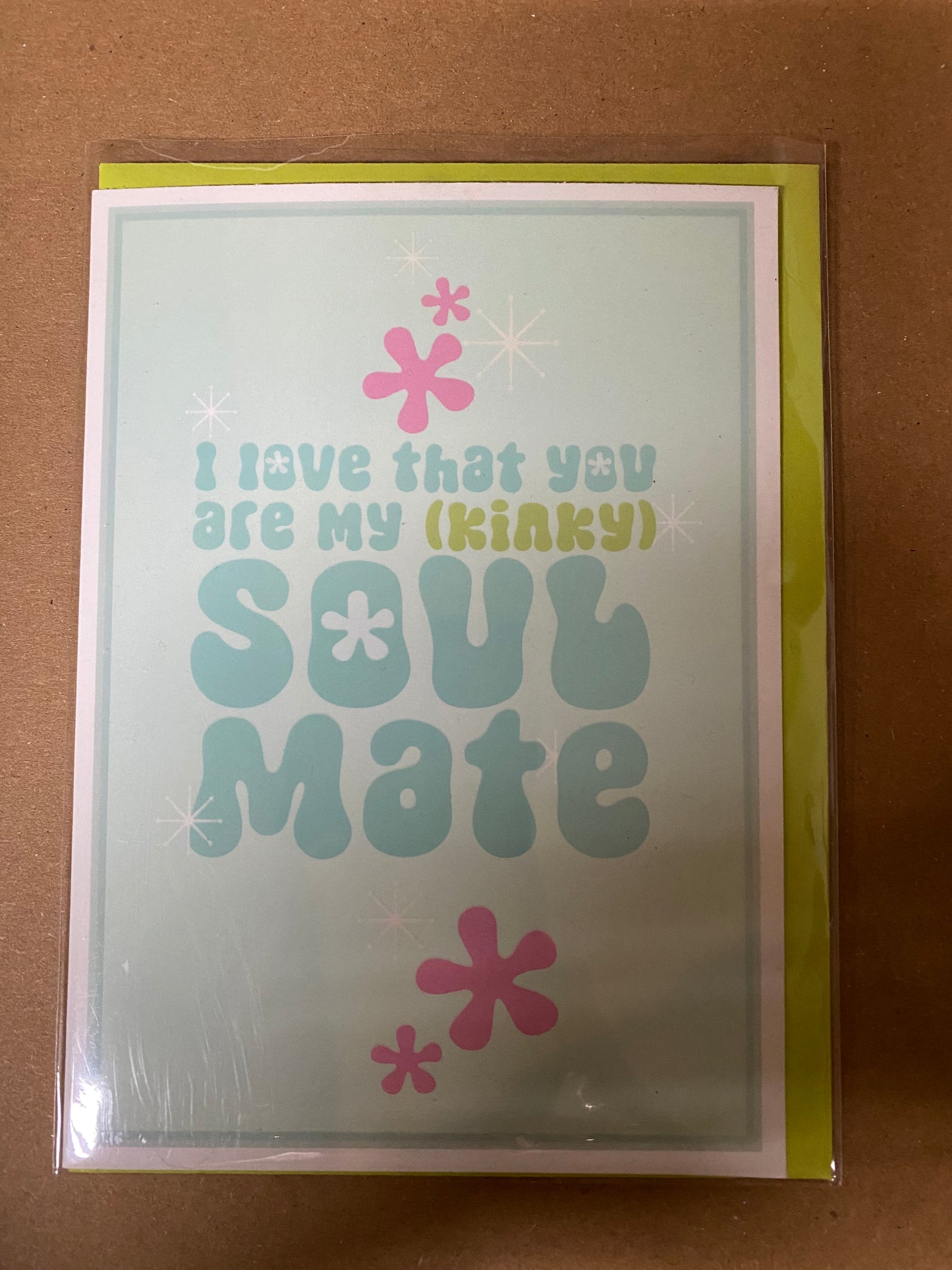 Greeting Card Soul Mate Pink Flower