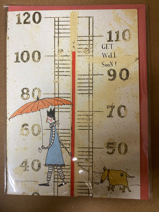 Greeting Card Get Well Soon Temperature